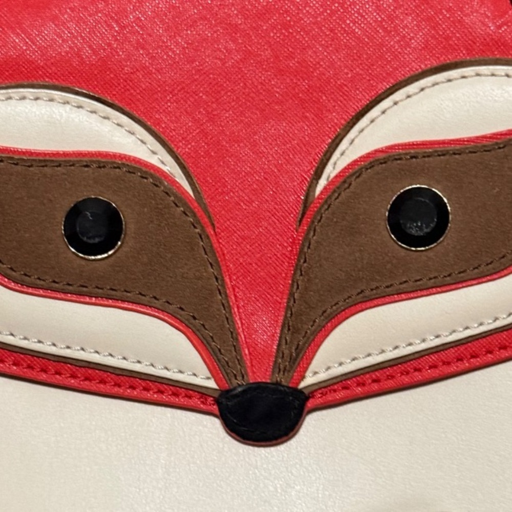 Kate Spade Fox Blaze A Trail Novelty Rare Leather Crossbody Bag - Picture 7 of 13